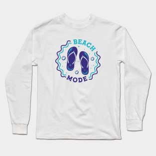 Beach Mode // Fun Summer Flip Flop Badge Long Sleeve T-Shirt